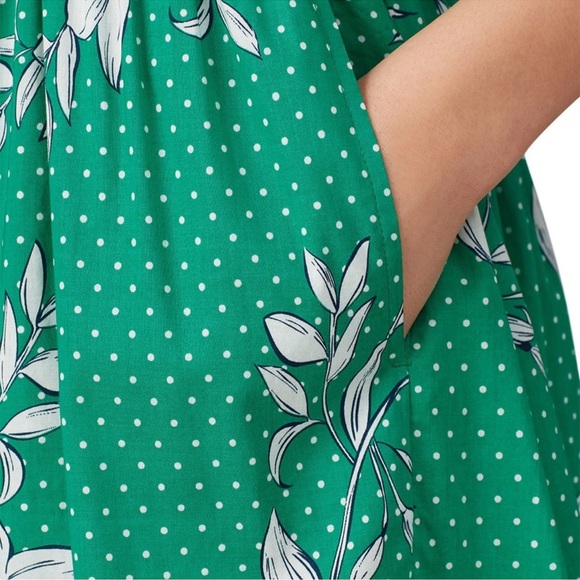 Draper James floral dots maxi dress size medium in green multi - Picture 3 of 5